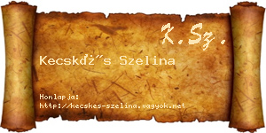 Kecskés Szelina névjegykártya